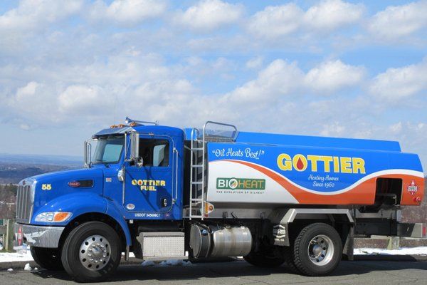 Gottier Fuel delivery truck with blue Bioheat tank